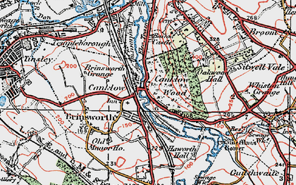 Old map of Canklow in 1923