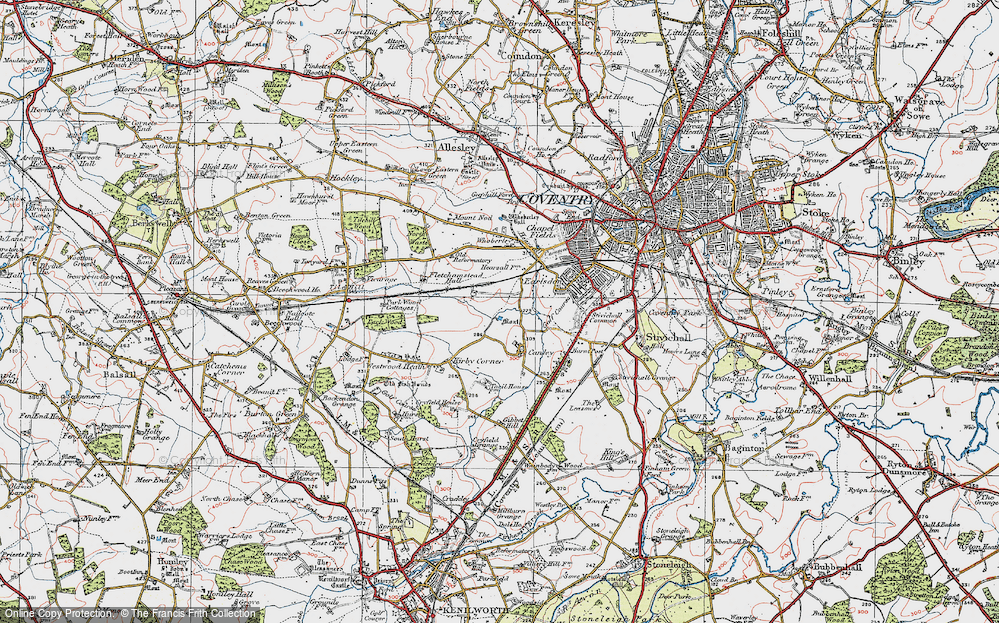 Old Map of Canley, 1920 in 1920