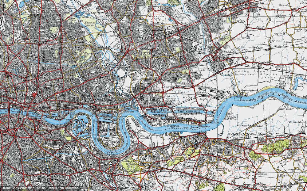 Old Map of Canning Town, 1920 in 1920