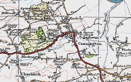 Old map of Cannington in 1919