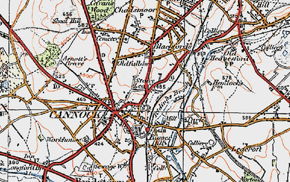 Old map of Cannock in 1921
