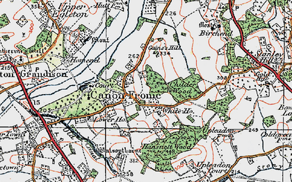 Old map of Canon Frome in 1920