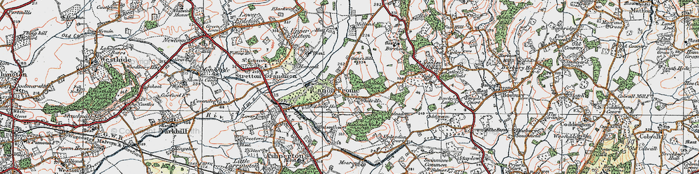 Old map of Canon Frome in 1920