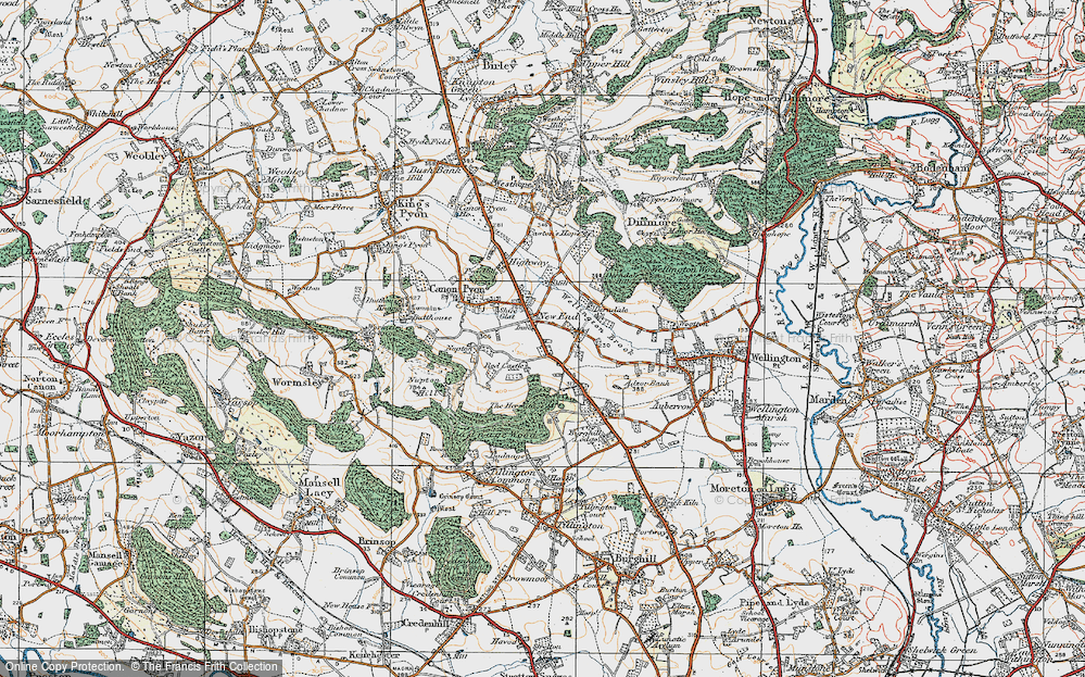 Old Map of Canon Pyon, 1920 in 1920
