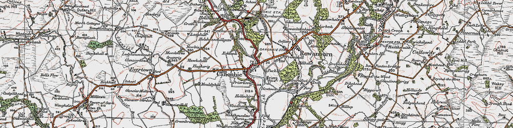 Old map of Canonbie in 1925