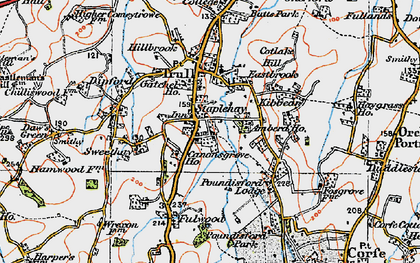 Old map of Canonsgrove in 1919