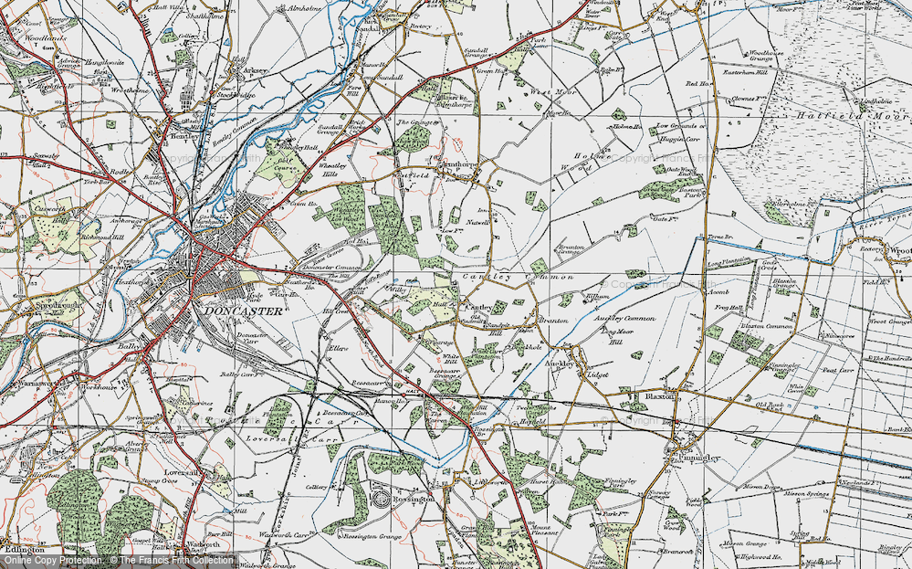 Old Map of Cantley, 1923 in 1923