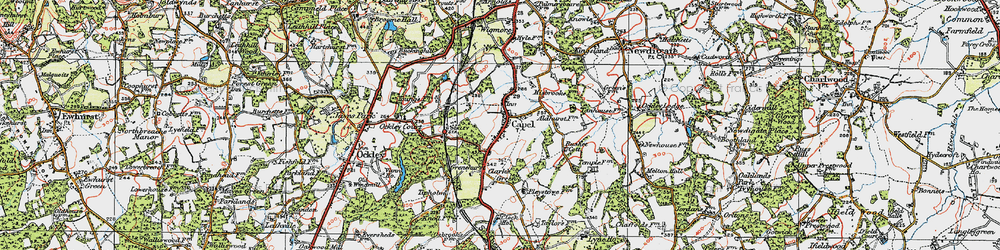 Old map of Capel in 1920