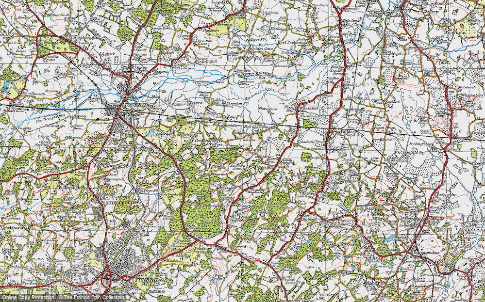 Old Map of Capel, 1920 in 1920