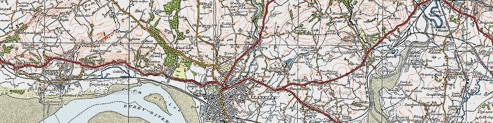 Old map of Capel in 1923