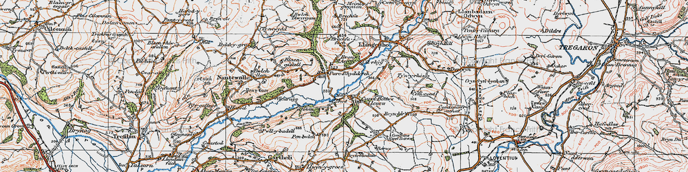 Old map of Bronaeron in 1923
