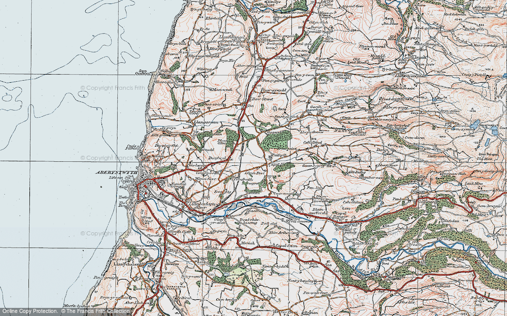 Old Map of Capel Dewi, 1922 in 1922