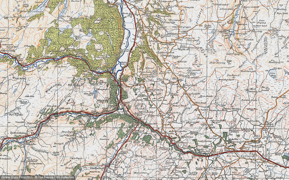 Old Map of Capel Garmon, 1922 in 1922