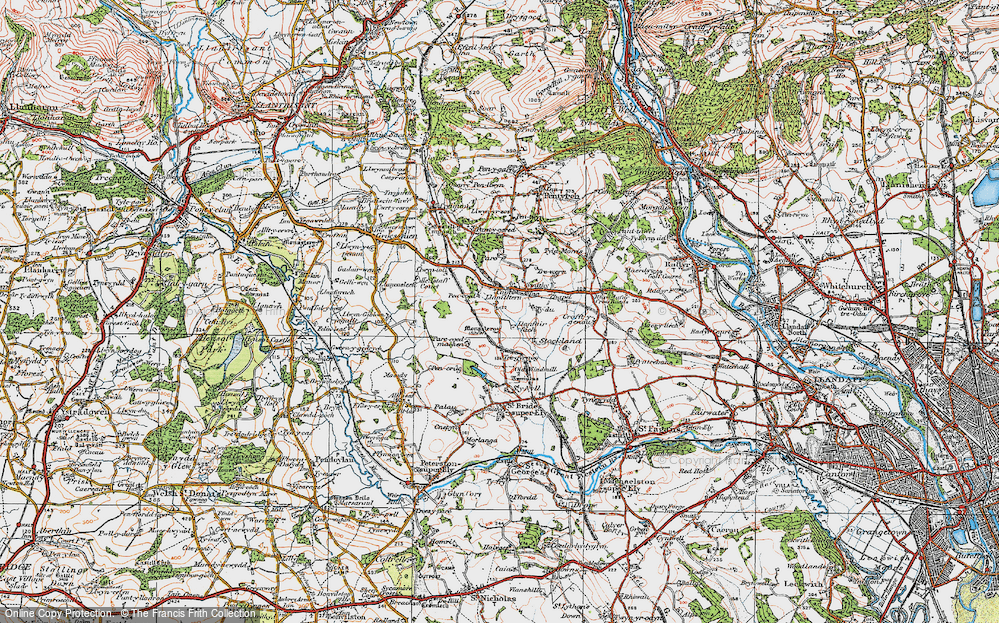 Old Map of Capel Llanilltern, 1919 in 1919