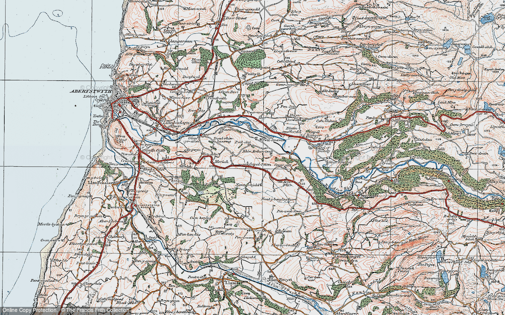 Old Map of Capel Seion, 1922 in 1922