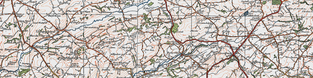 Old map of Capel Seion in 1923