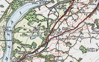 Old map of Capel-y-graig in 1922
