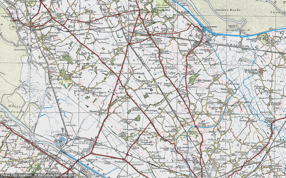 Old Map of Capenhurst, 1924 in 1924