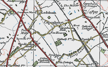 Old map of Capenhurst in 1924