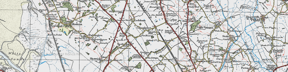 Old map of Capenhurst in 1924