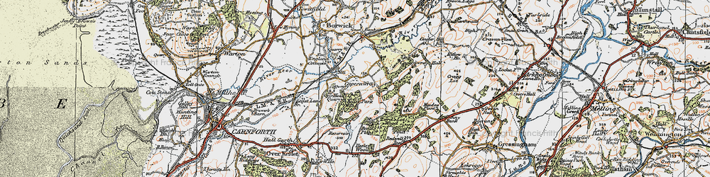 Old map of Capernwray in 1924