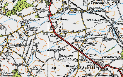Old map of Capland in 1919