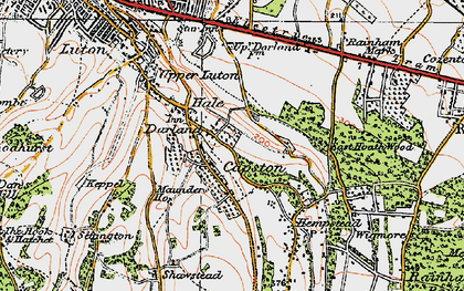 Old map of Capstone in 1921