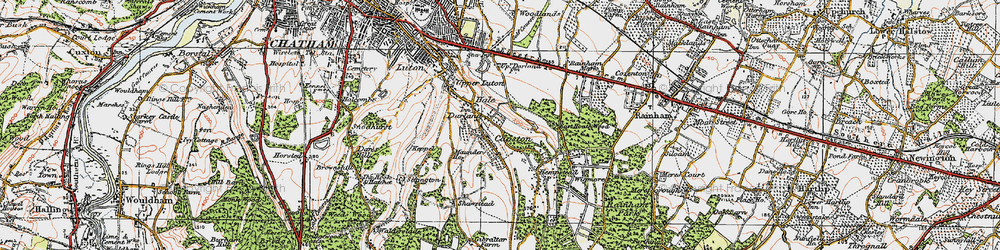 Old map of Capstone in 1921