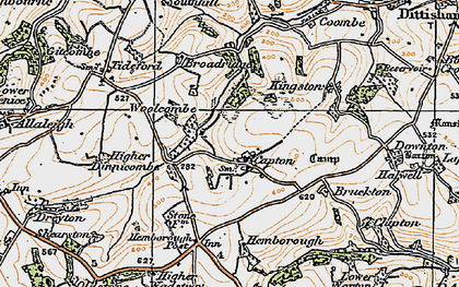 Old map of Woollcombe in 1919