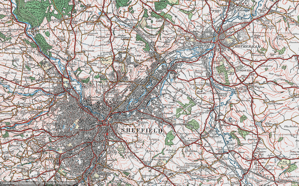 Old Map of Carbrook, 1923 in 1923