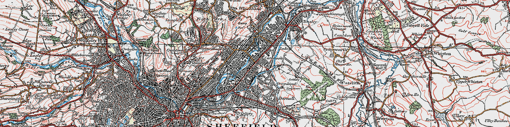 Old map of Carbrook in 1923
