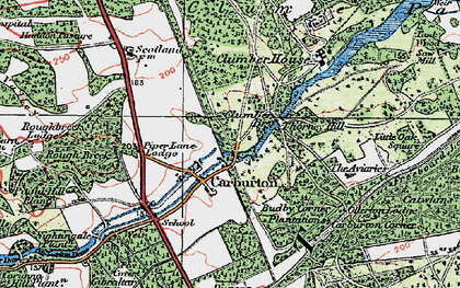 Old map of Carburton in 1923