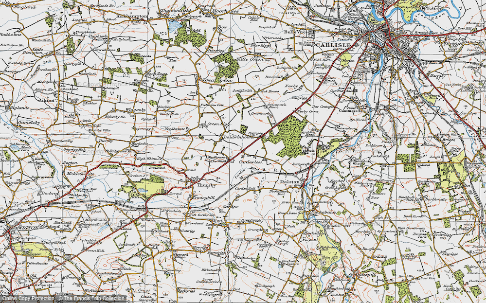 Old Map of Cardewlees, 1925 in 1925