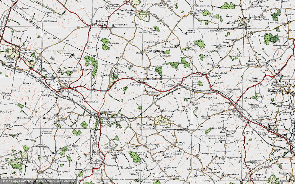 Old Map of Cardinal's Green, 1920 in 1920