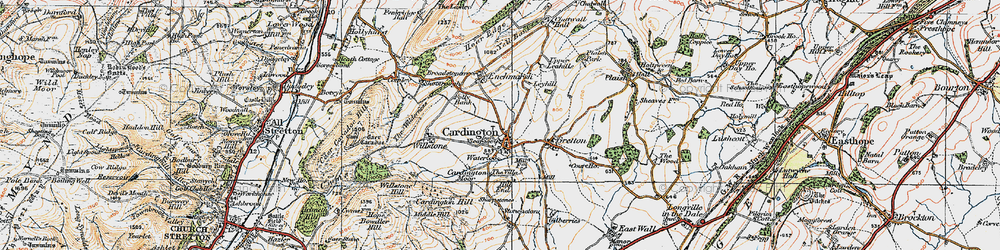 Old map of Cardington in 1921