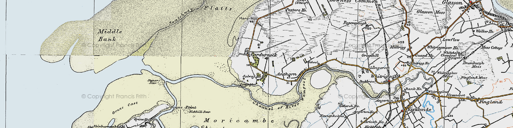 Old map of Cardurnock in 1925