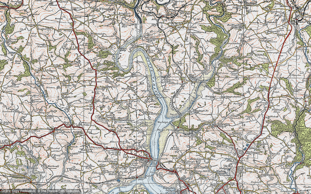 Old Map of Cargreen, 1919 in 1919