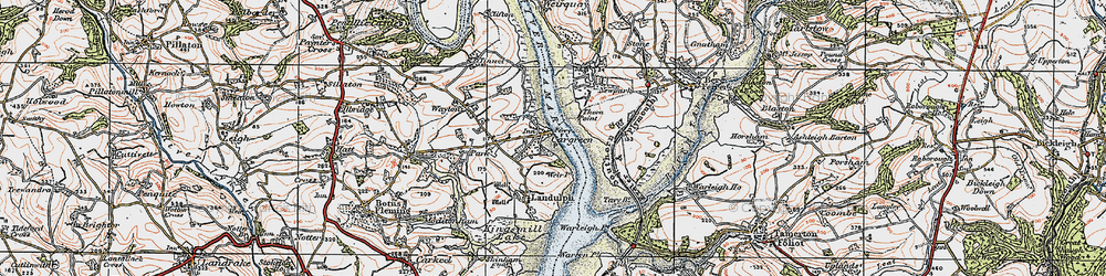 Old map of Cargreen in 1919