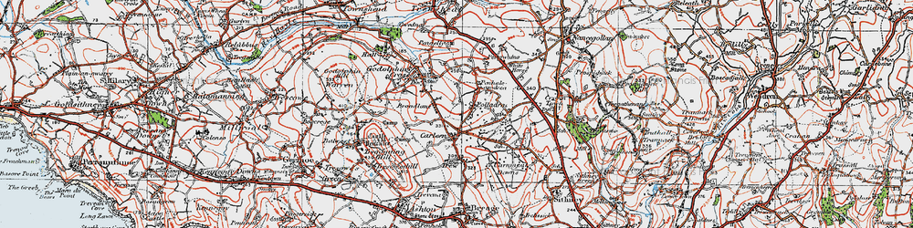 Old map of Carleen in 1919