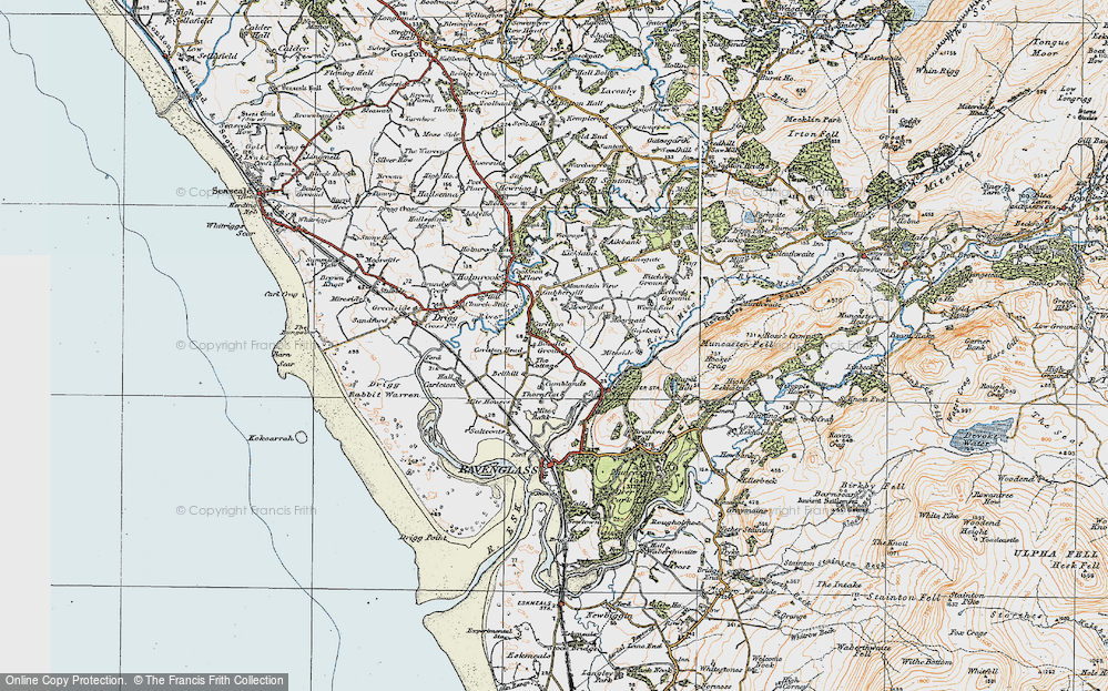 Old Map of Historic Map covering Amethyst Green in 1925