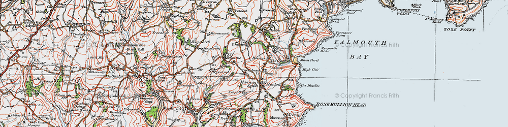 Old map of Trecombe in 1919