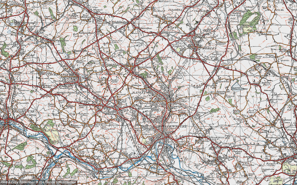 Old Map of Carlinghow, 1925 in 1925