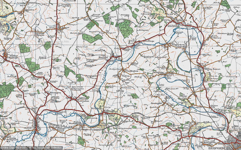 Old Map of Carlton, 1919 in 1919