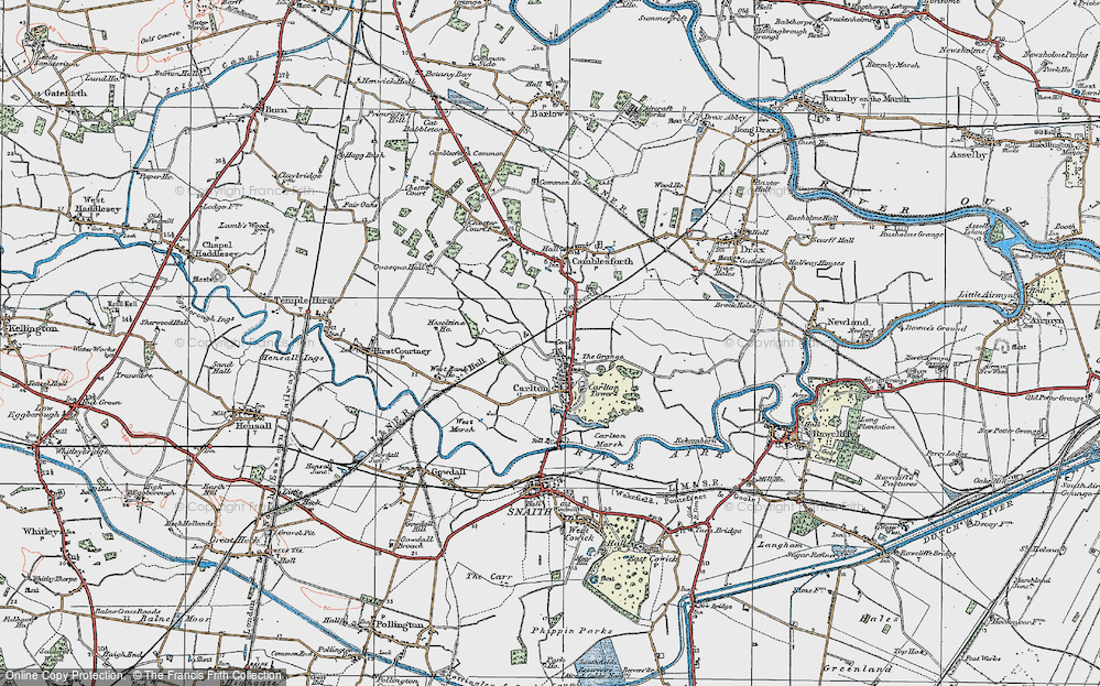Old Map of Carlton, 1924 in 1924