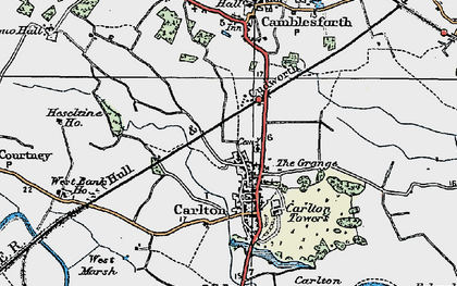 Old map of Carlton in 1924