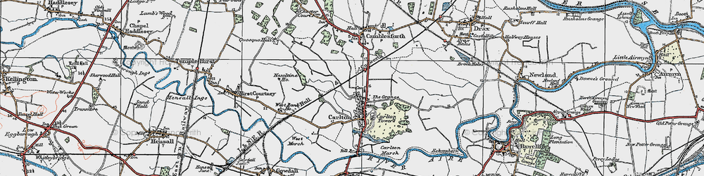 Old map of Carlton in 1924