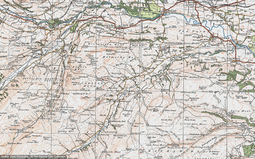 Old Map of Carlton, 1925 in 1925