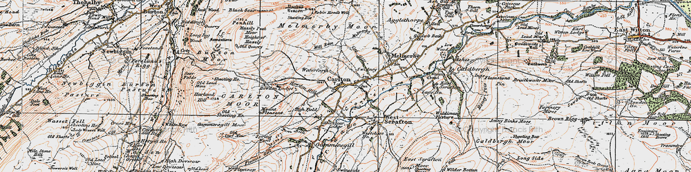 Old map of Carlton in 1925