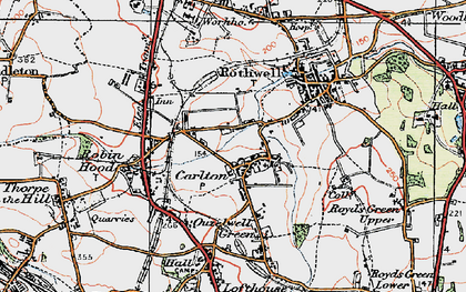 Old map of Carlton in 1925