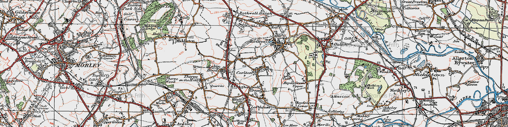 Old map of Carlton in 1925